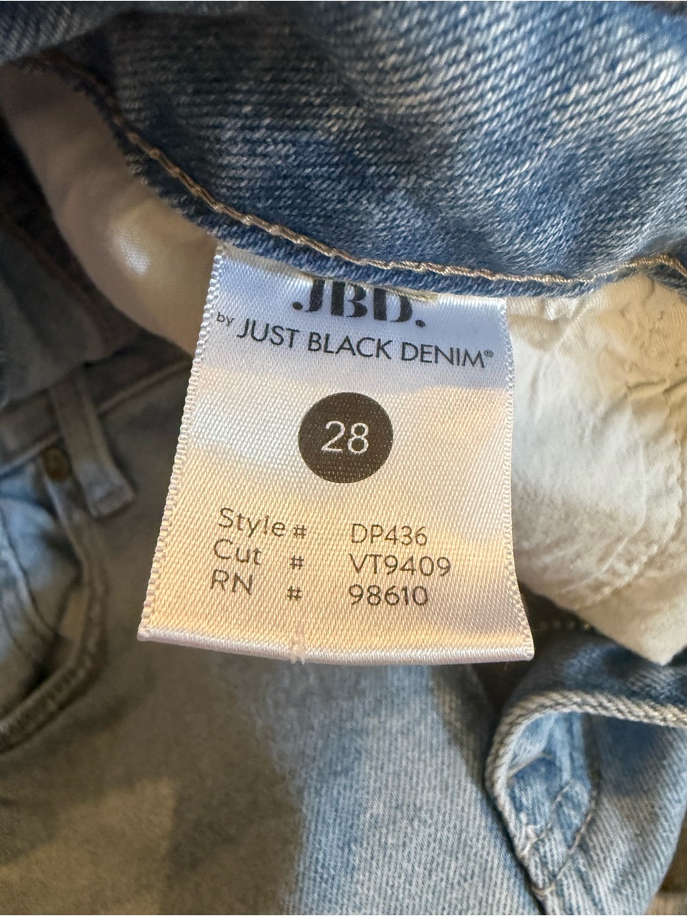 JBD Womens Denim Light Wash Distressed Boyfriend Jeans Size 28 - Picture 5 of 5